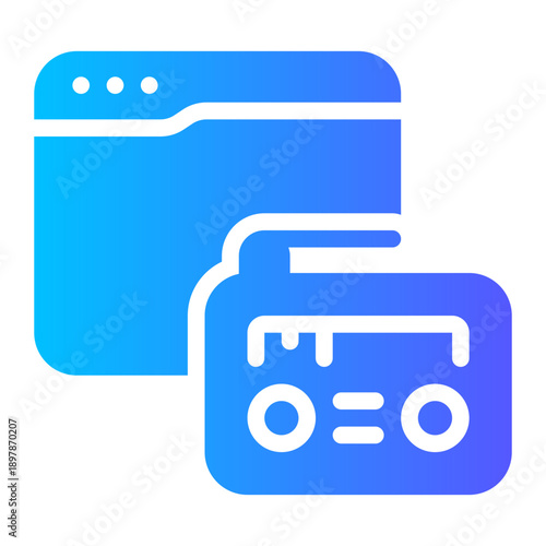 streaming gradient icon