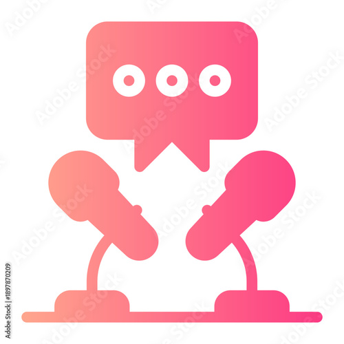 talk show gradient icon