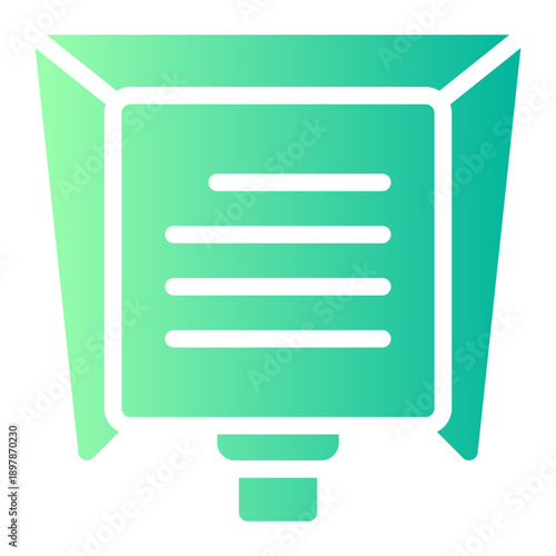 teleprompter gradient icon
