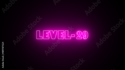 Картината върху платно Neon level sign