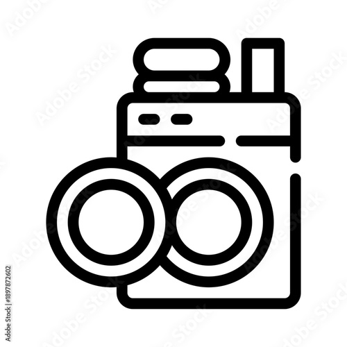 washing machine line icon