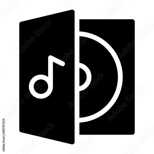 music album glyph icon