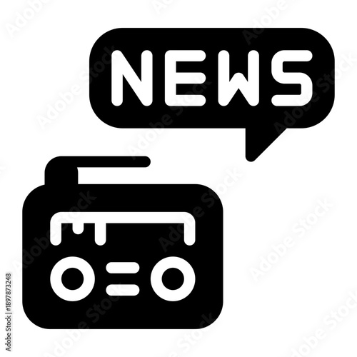 news glyph icon