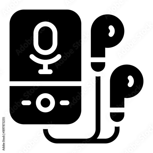 listening glyph icon