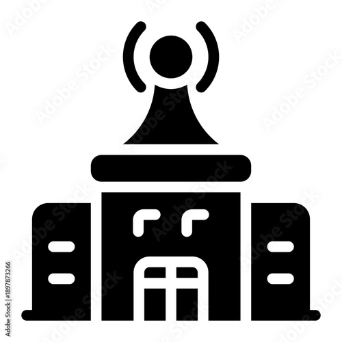 radio station glyph icon
