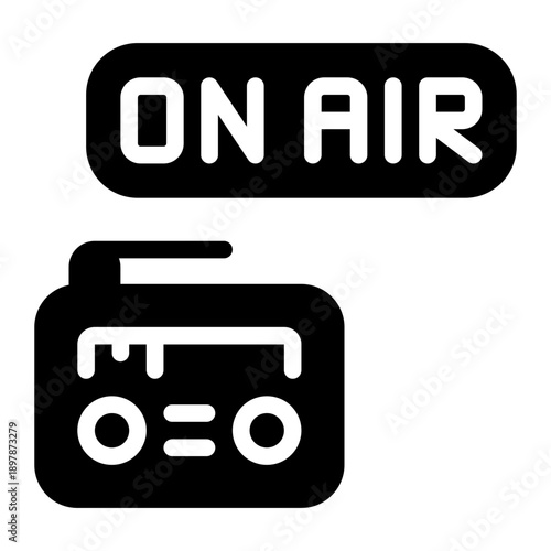 on air glyph icon