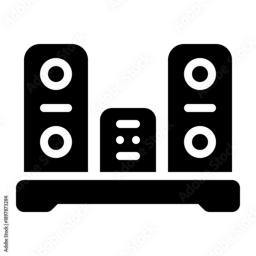 sound system glyph icon