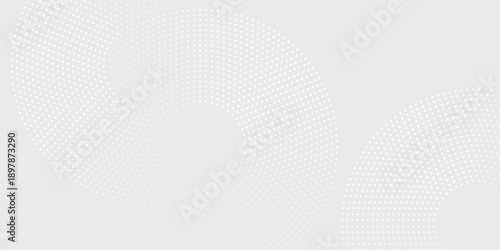 Design white glowing geometric lines on gray background. Modern shiny blue circle lines pattern. Futuristic technology concept abstract