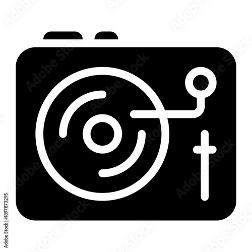 turntable glyph icon