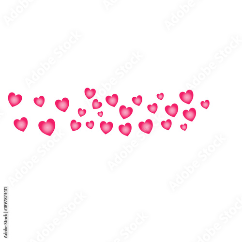 Red heart border divider