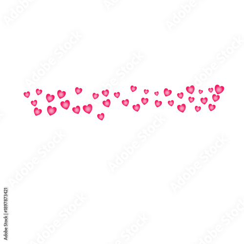 Red heart border divider