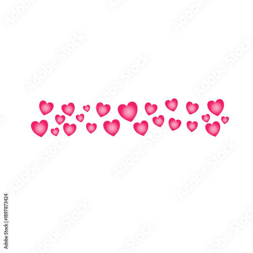 Red heart border divider