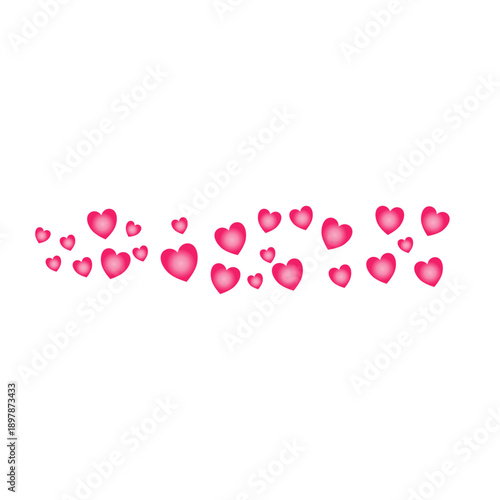 Red heart border divider