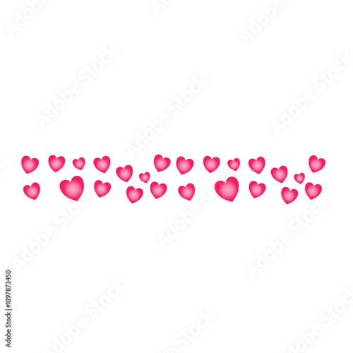 Red heart border divider