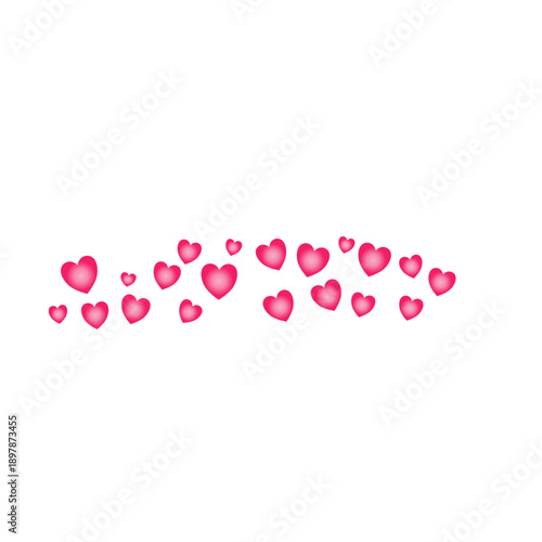 Red heart border divider