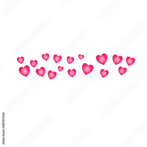 Red heart border divider