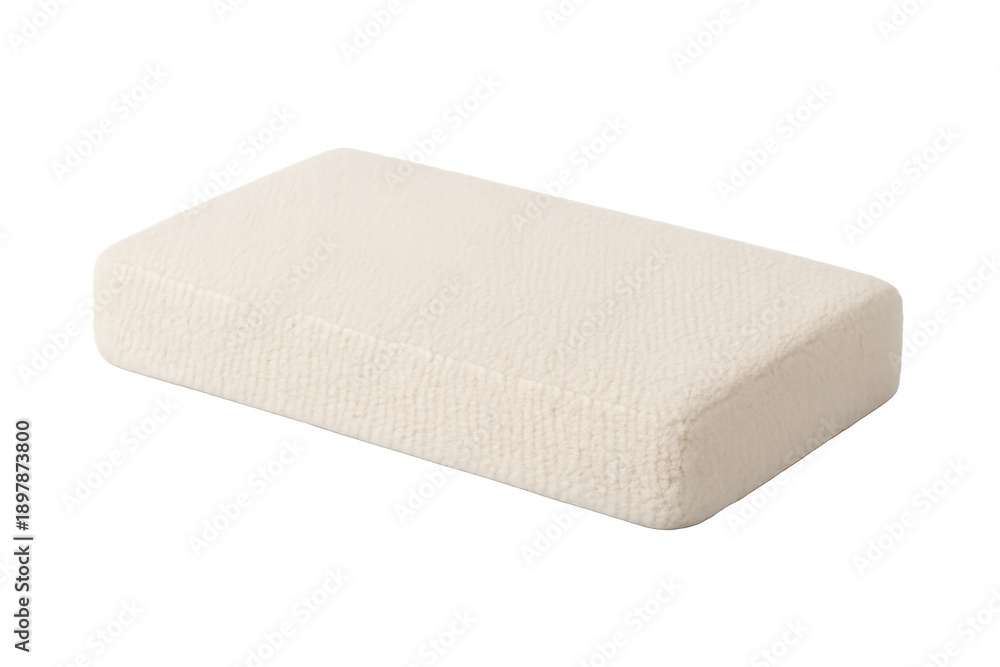 Fototapeta premium Beige rectangular pillow cushion providing comfort and support