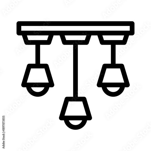 chandelier line icon
