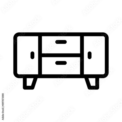 TV stand line icon