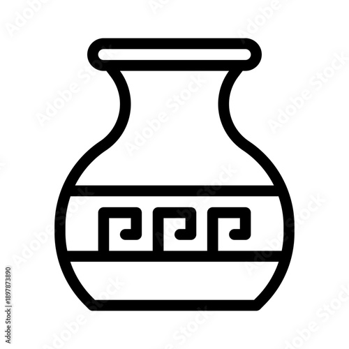 vase line icon
