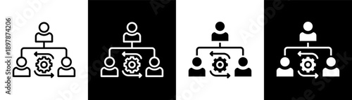 Restructuring white icon set design