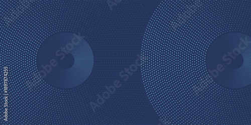 Abstract Digital Circles of Particles with Noise. Futuristic Circular Abstract Sound Wave. Big Data Visualization. 3D Virtual Space VR Cyberspace. Crypto Currency Concept Modern Art