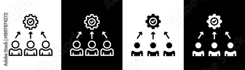 integration white icon set design