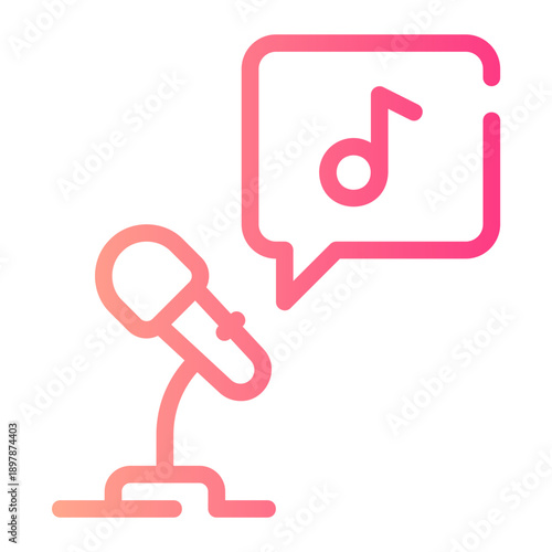 music podcast gradient icon