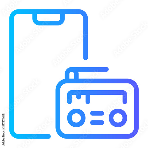 radio gradient icon