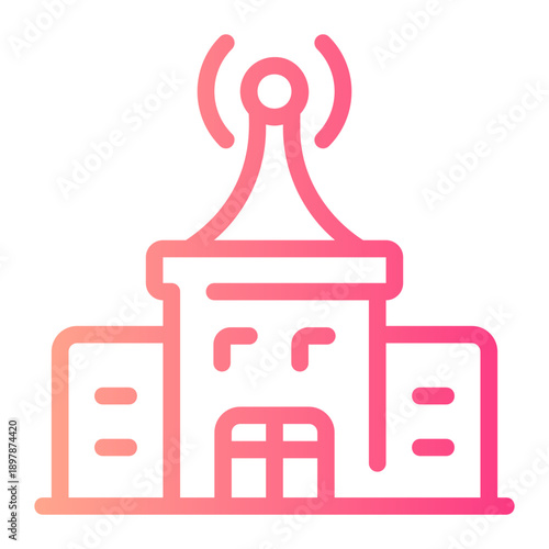 radio station gradient icon