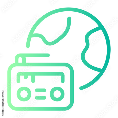 world news gradient icon