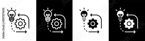 implement white icon set design