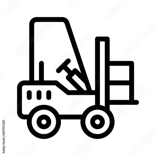 forklift line icon