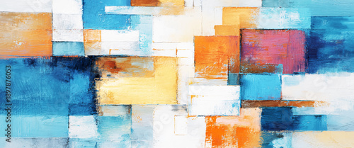 Vector colorful with watercolor painting wall