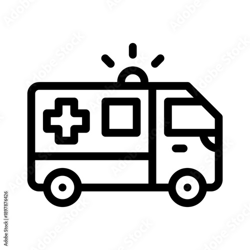 ambulance line icon