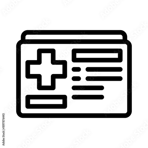 health insurance line icon