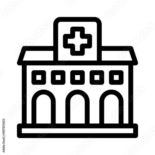 hospital line icon
