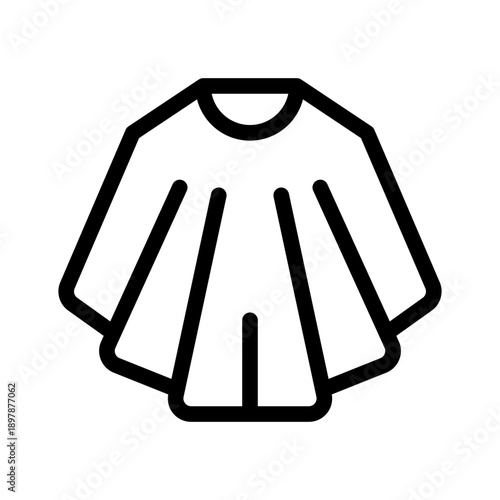 haircut cape line icon