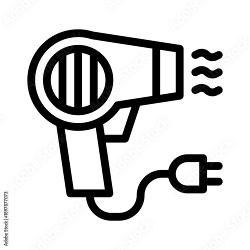 hairdryer line icon