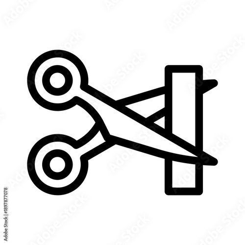 scissors line icon