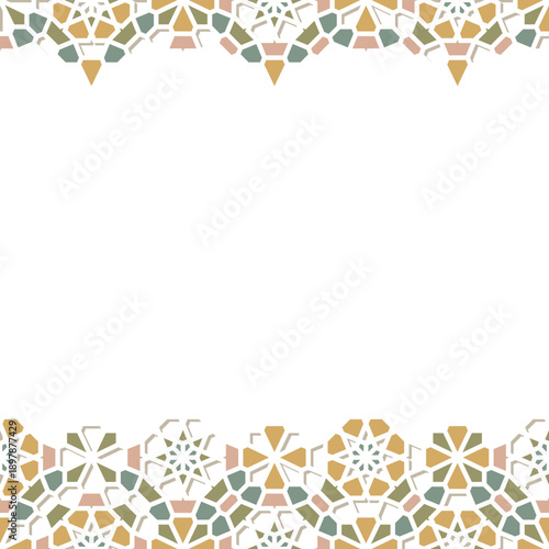 Arabic geometric ornament header for Ramadan or Eid banner background