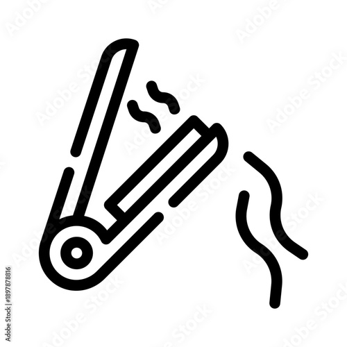 straightener line icon