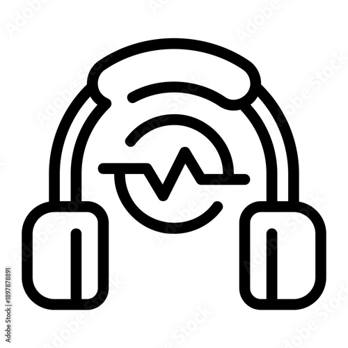 headphone line icon
