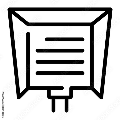 teleprompter line icon