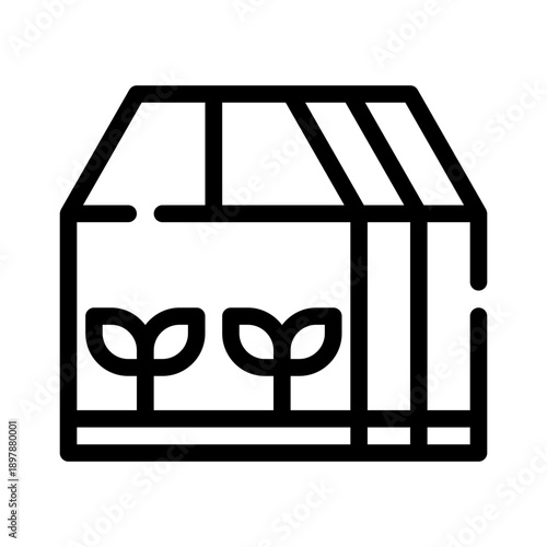 greenhouse line icon