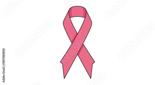 Ribbon of Hope: A pink ribbon, a universally recognized symbol of awareness and support, stands for strength, courage, and solidarity in the fight against a disease.