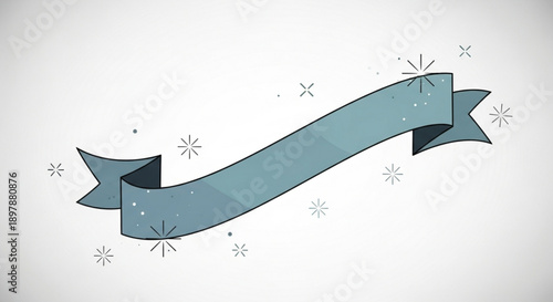 Elegant Banner: A stylized banner gracefully curves, adorned with subtle design elements, perfect for conveying messages of elegance and refinement. 