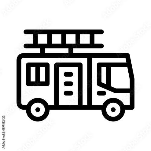 fire truck line icon