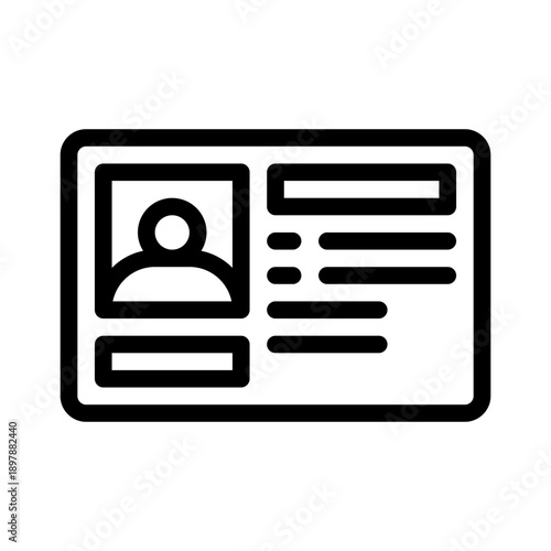 ID card line icon