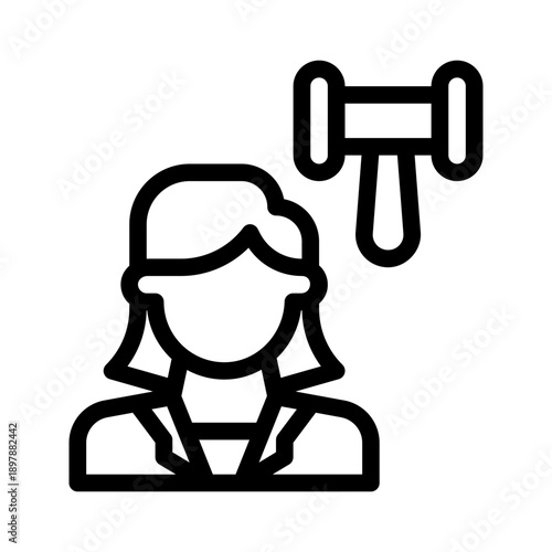 lawyer line icon